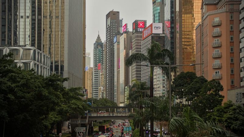 View of bustling Central Hong Kong with skyscrapers and busy streets. — Keep Your Device Safe with a Reliable Waterproof Phon